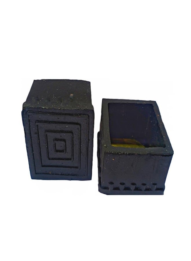 SASALES Square Shape Rubber Chair Leg Protector - Anti-Slip & Floor Scratch Guard 2 X 2 Inch - (Black) 4Pcs - Image 1